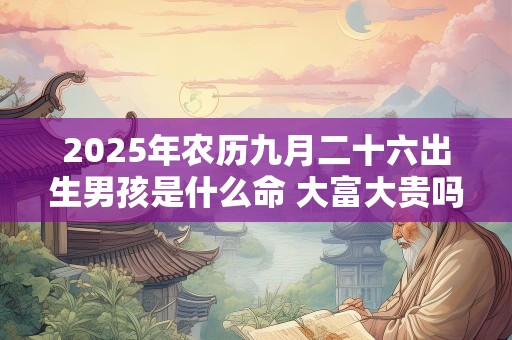 2025年农历九月二十六出生男孩是什么命 大富大贵吗