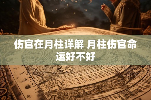 伤官在月柱详解 月柱伤官命运好不好