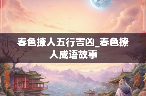 春色撩人五行吉凶_春色撩人成语故事