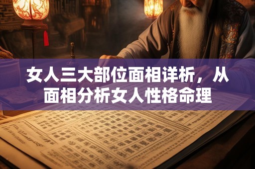 女人三大部位面相详析，从面相分析女人性格命理