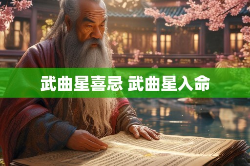 武曲星喜忌 武曲星入命
