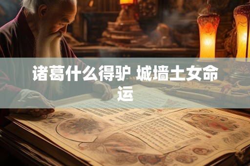 诸葛什么得驴 城墙土女命运