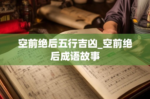 空前绝后五行吉凶_空前绝后成语故事