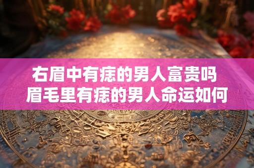 右眉中有痣的男人富贵吗 眉毛里有痣的男人命运如何