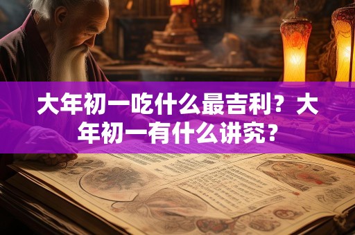 大年初一吃什么最吉利？大年初一有什么讲究？