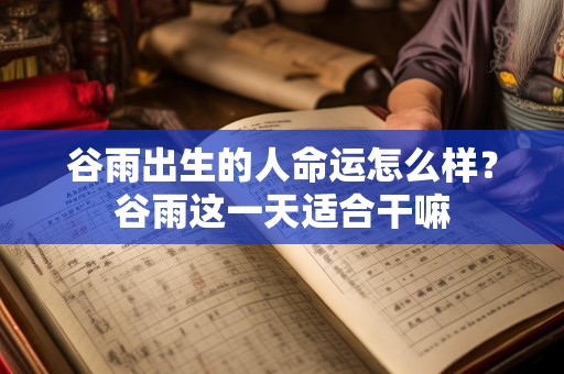 谷雨出生的人命运怎么样？谷雨这一天适合干嘛