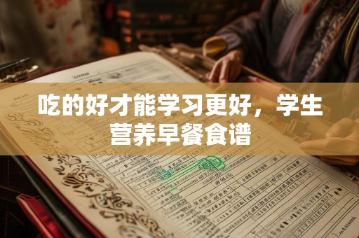 吃的好才能学习更好，学生营养早餐食谱