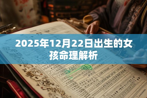 2025年12月22日出生的女孩命理解析
