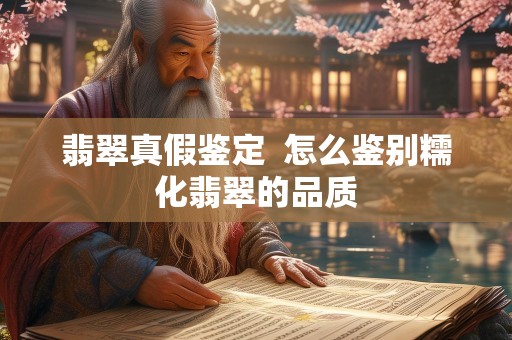 翡翠真假鉴定  怎么鉴别糯化翡翠的品质