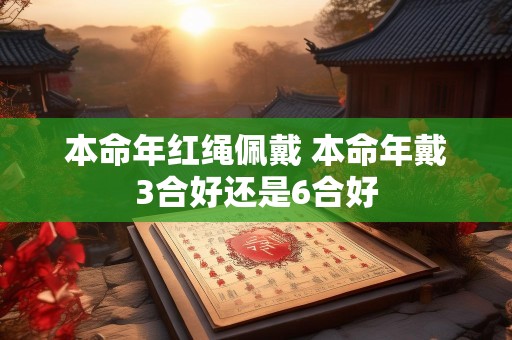 本命年红绳佩戴 本命年戴3合好还是6合好