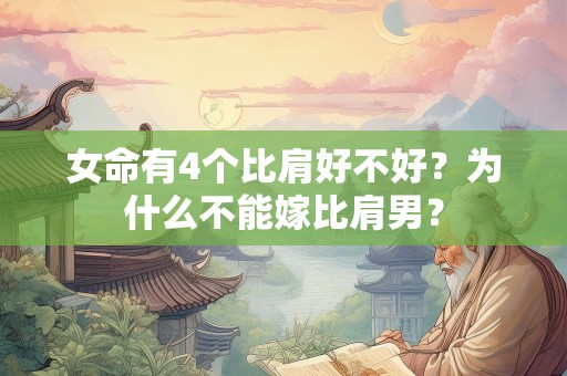 女命有4个比肩好不好？为什么不能嫁比肩男？