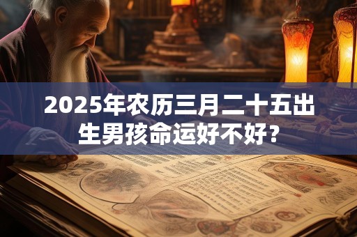 2025年农历三月二十五出生男孩命运好不好？
