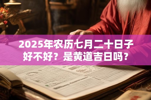 2025年农历七月二十日子好不好？是黄道吉日吗？