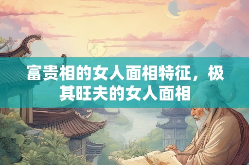 富贵相的女人面相特征，极其旺夫的女人面相