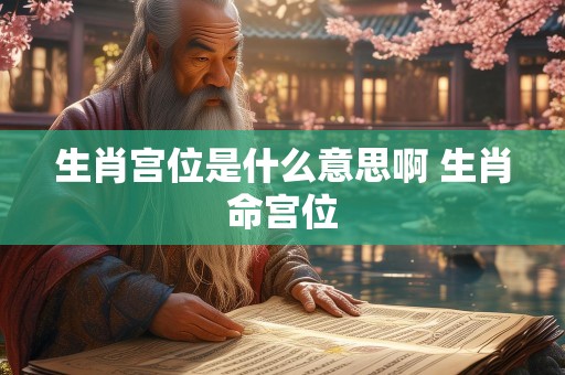 生肖宫位是什么意思啊 生肖命宫位