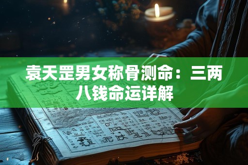 袁天罡男女称骨测命：三两八钱命运详解