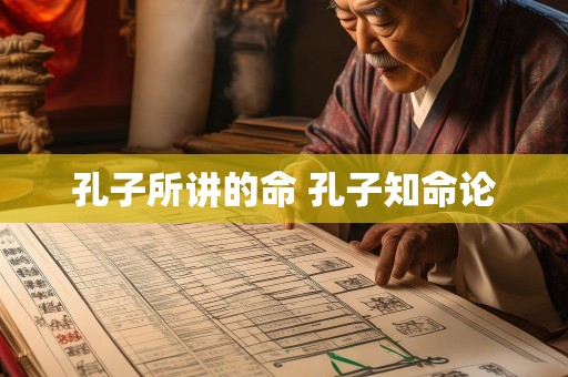 孔子所讲的命 孔子知命论