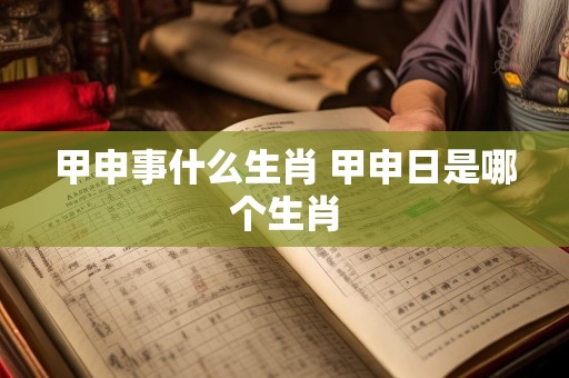 甲申事什么生肖 甲申日是哪个生肖