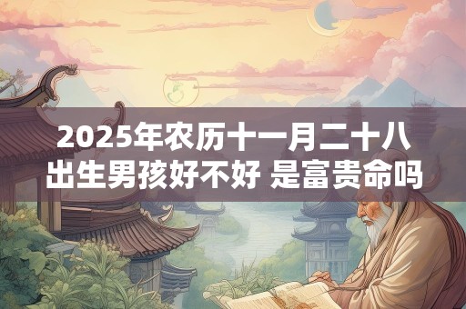 2025年农历十一月二十八出生男孩好不好 是富贵命吗