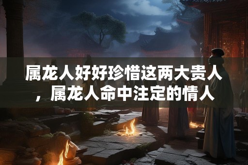 属龙人好好珍惜这两大贵人，属龙人命中注定的情人