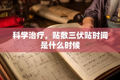 科学治疗，贴敷三伏贴时间是什么时候