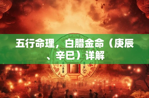 五行命理，白腊金命（庚辰、辛巳）详解