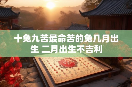 十兔九苦最命苦的兔几月出生 二月出生不吉利