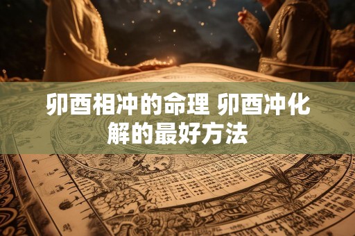 卯酉相冲的命理 卯酉冲化解的最好方法