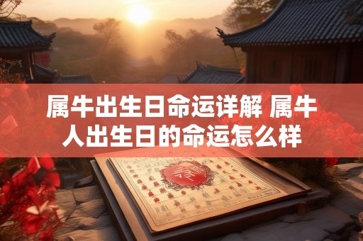 属牛出生日命运详解 属牛人出生日的命运怎么样