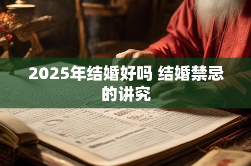 2025年结婚好吗 结婚禁忌的讲究