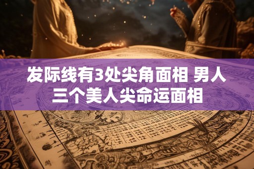 发际线有3处尖角面相 男人三个美人尖命运面相