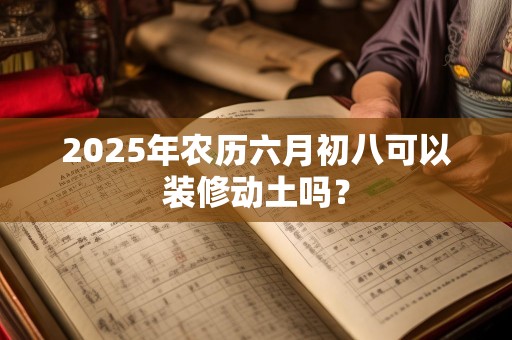 2025年农历六月初八可以装修动土吗？