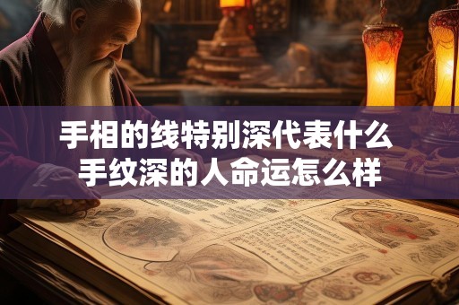手相的线特别深代表什么 手纹深的人命运怎么样
