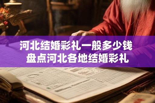 河北结婚彩礼一般多少钱 盘点河北各地结婚彩礼