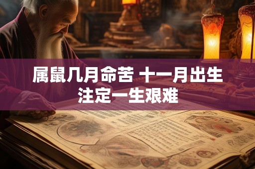 属鼠几月命苦 十一月出生注定一生艰难