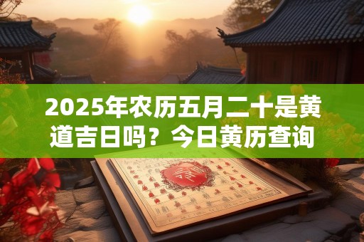 2025年农历五月二十是黄道吉日吗？今日黄历查询