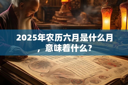 2025年农历六月是什么月，意味着什么？