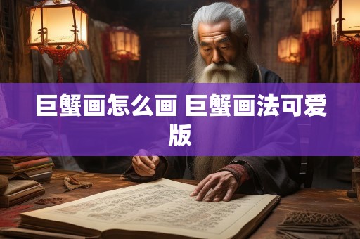 巨蟹画怎么画 巨蟹画法可爱版