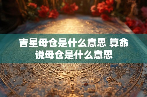 吉星母仓是什么意思 算命说母仓是什么意思