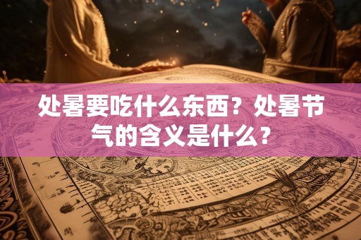 处暑要吃什么东西？处暑节气的含义是什么？