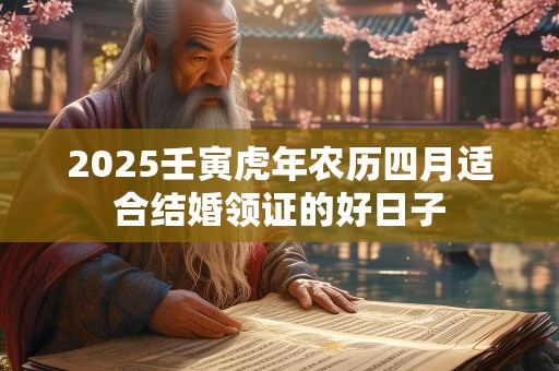 2025壬寅虎年农历四月适合结婚领证的好日子