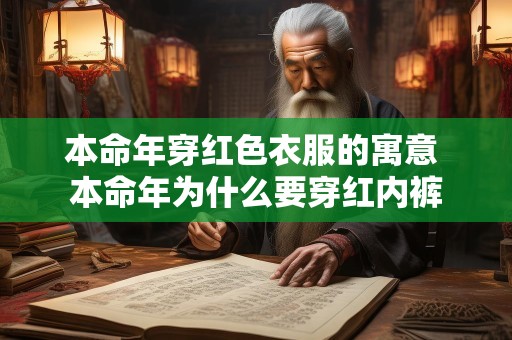 本命年穿红色衣服的寓意 本命年为什么要穿红内裤