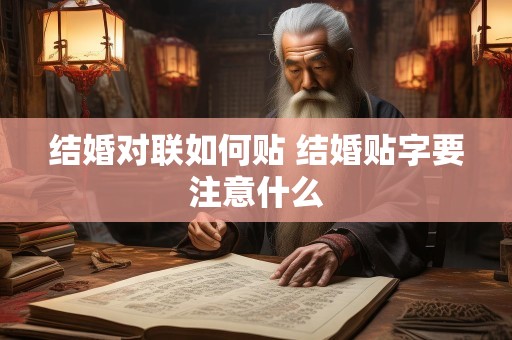 结婚对联如何贴 结婚贴字要注意什么