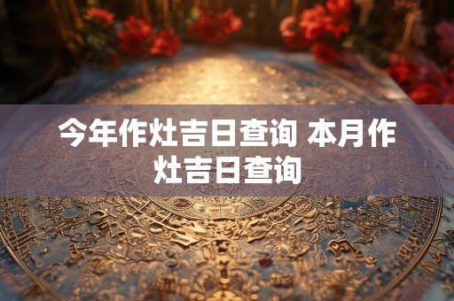 今年作灶吉日查询 本月作灶吉日查询