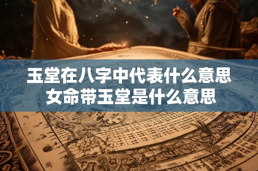 玉堂在八字中代表什么意思 女命带玉堂是什么意思