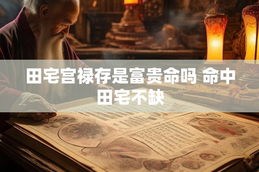 田宅宫禄存是富贵命吗 命中田宅不缺