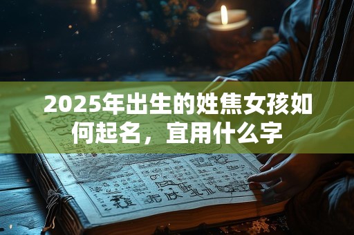 2025年出生的姓焦女孩如何起名，宜用什么字