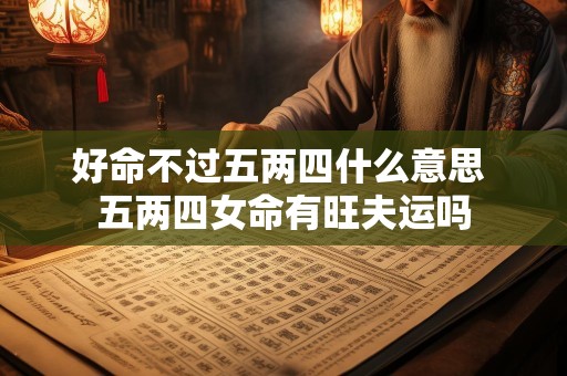 好命不过五两四什么意思 五两四女命有旺夫运吗