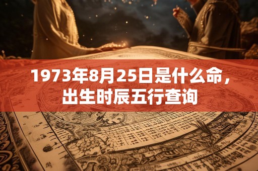 1973年8月25日是什么命，出生时辰五行查询