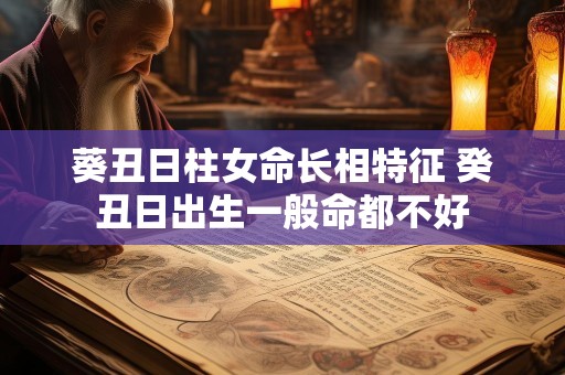 葵丑日柱女命长相特征 癸丑日出生一般命都不好